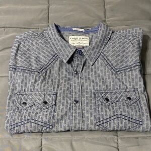 Cody James Authentic Western Apparel long sleeved shirt. Size 3XLT